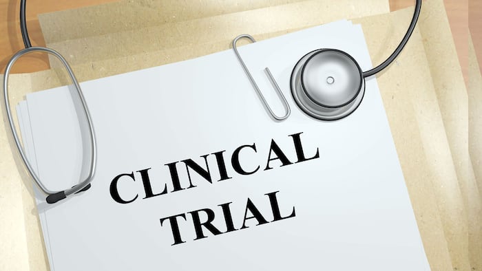 Render illustration of Clinical Trial title on medical documents