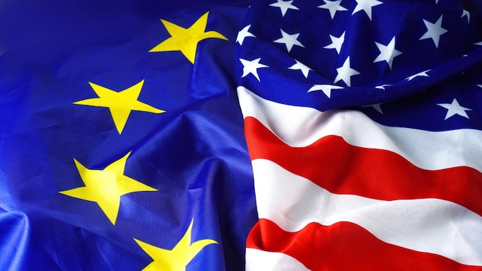 EU and US flags